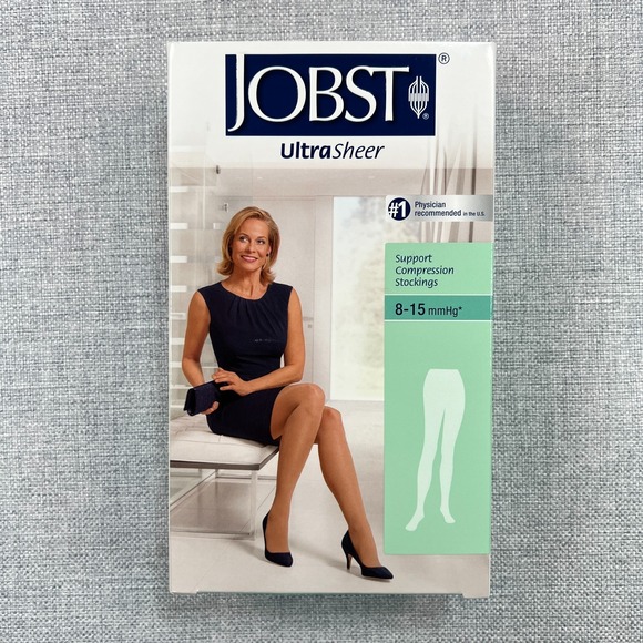Jobst Compression Stockings Womens Medium 8-15‎ mmHg Ultrasheer Silky Beige - Picture 1 of 7